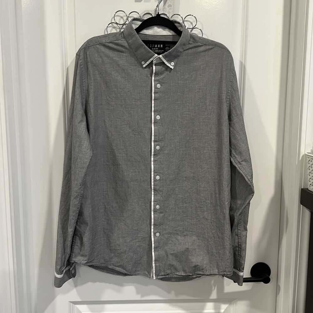 TOPMAN Slim fit button down long sleeve